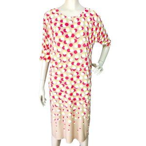 Ellen Tracy Women's Ombre Polka Dot Stretch Jersey Knit Dress size Small